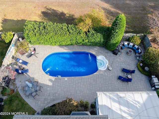 view of pool with a patio area