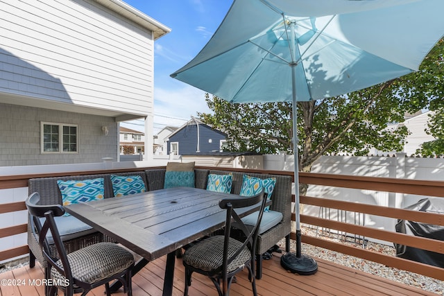 view of wooden deck