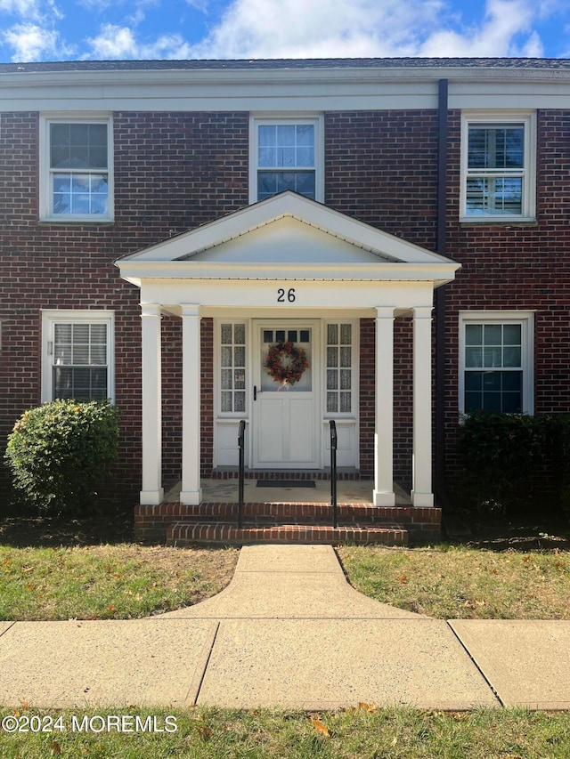 view of front of home with a porch