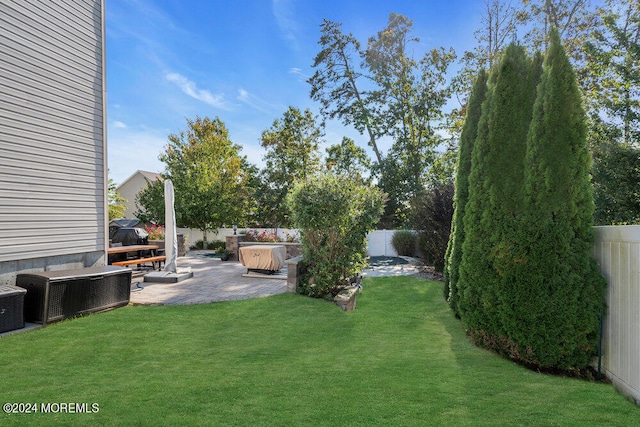 view of yard with a patio