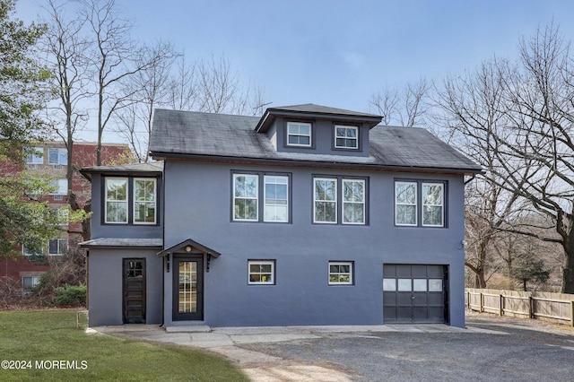 view of front facade featuring a garage