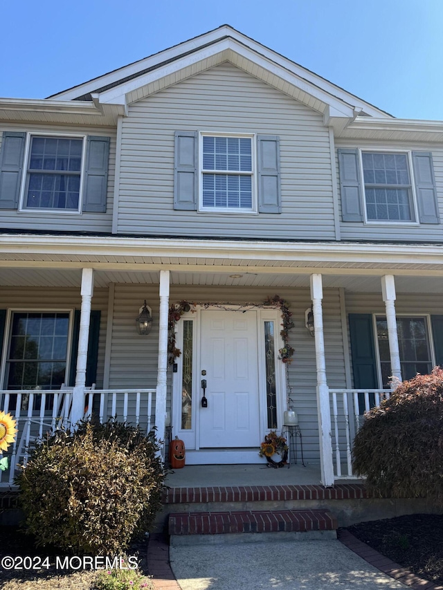 view of front of house with covered porch