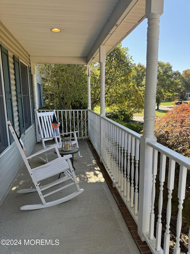 balcony with covered porch