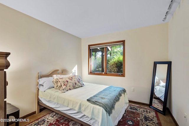 view of carpeted bedroom