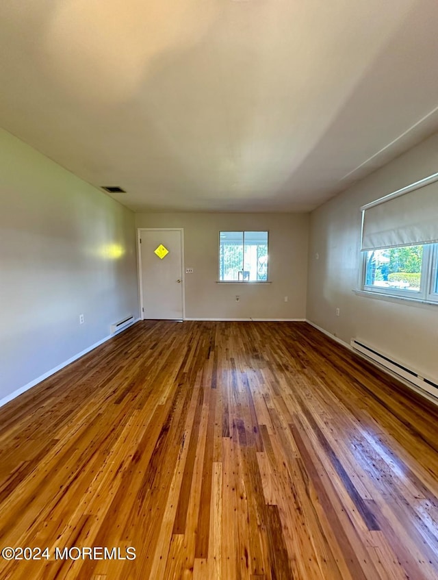 259 Laurel Pl Unit A, Manchester, NJ 08759 - spare room with baseboard heating, wood-type flooring, and baseboards