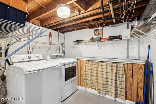 laundry room featuring washer and dryer