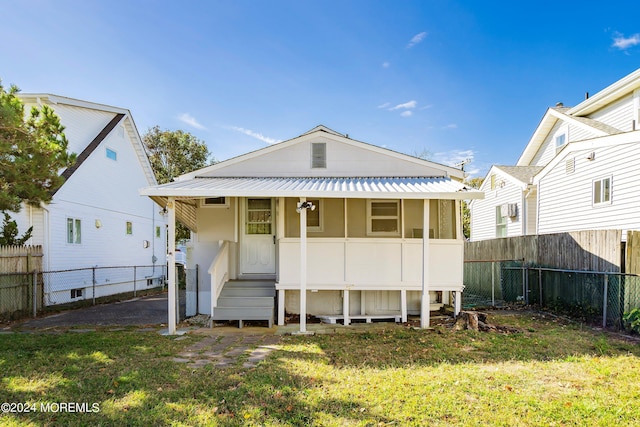 204 19th Ave, Belmar, NJ 07719 - back of house with a fenced backyard and a metal roof