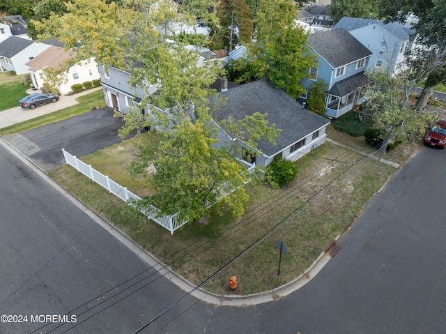 aerial view with a residential view