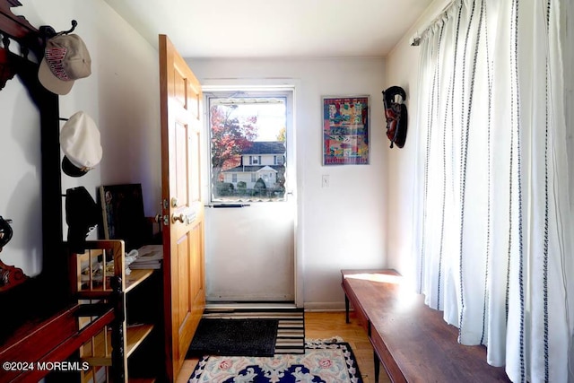 133 Degraw Ave, Teaneck, NJ 07666 - mudroom featuring light wood-type flooring and baseboards