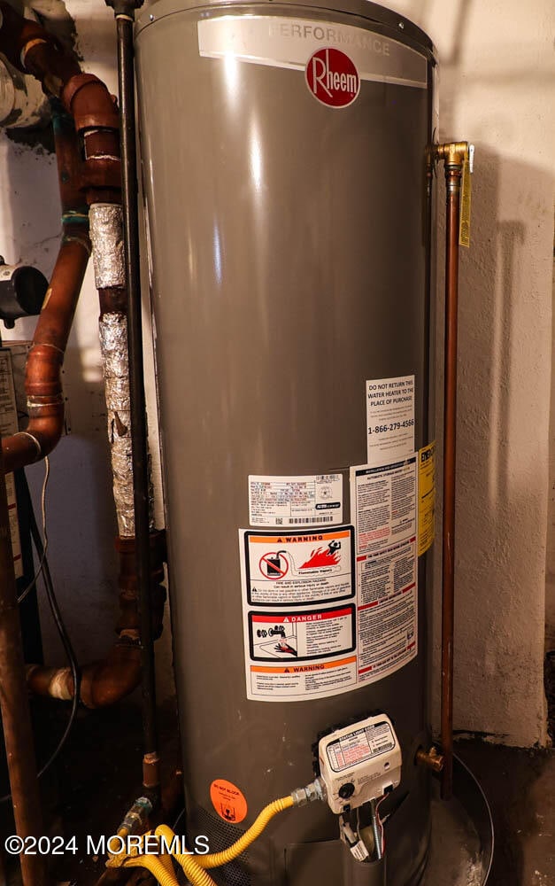 utilities featuring gas water heater