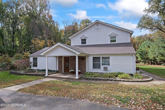 view of front property with a front yard