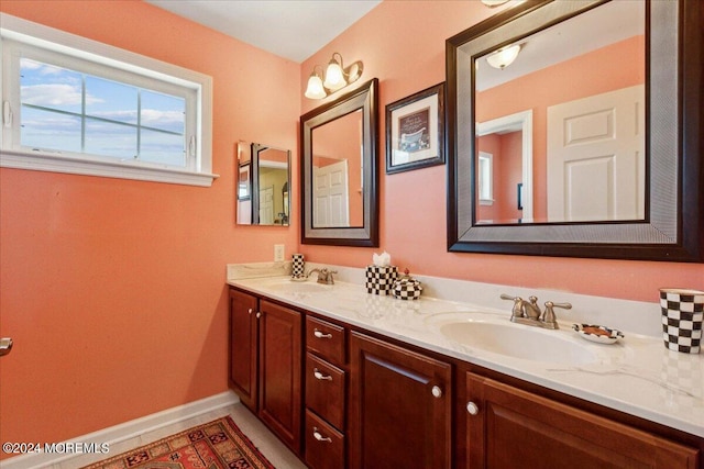 bathroom with vanity