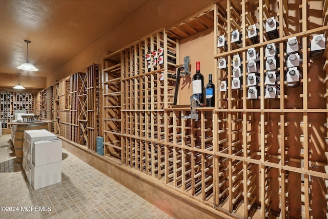 view of wine room