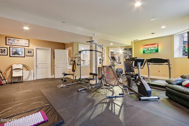 view of exercise room