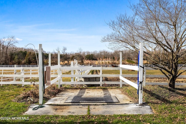 exterior space featuring a rural view