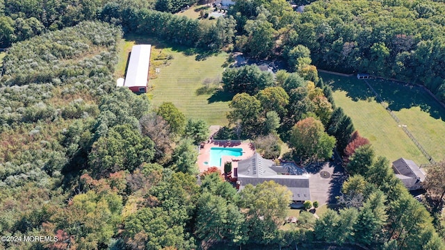 aerial view featuring a rural view