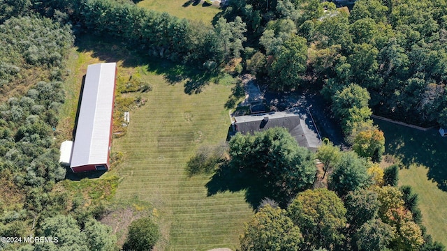 aerial view with a rural view