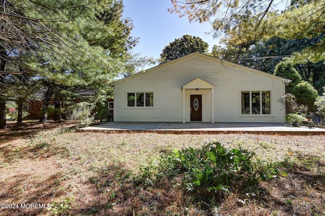 view of front of home with a patio