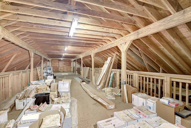 view of attic