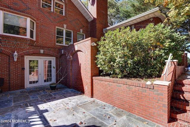 view of patio with french doors