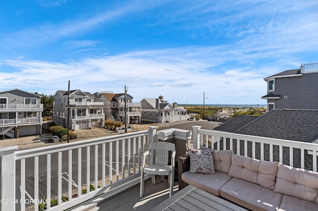 balcony featuring an outdoor living space