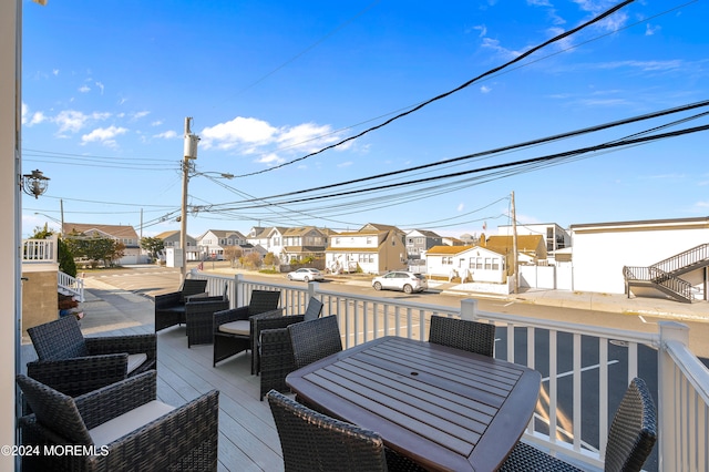 deck with an outdoor living space