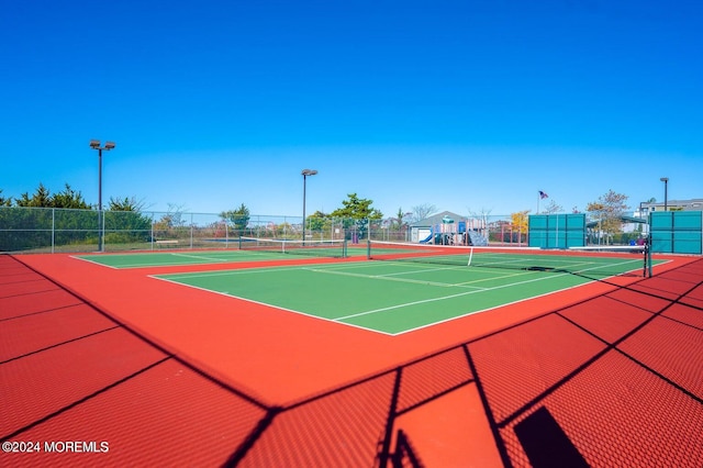 view of tennis court