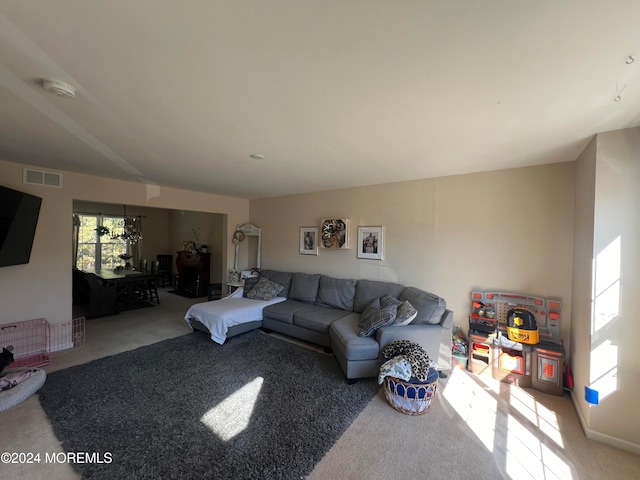 view of carpeted living room