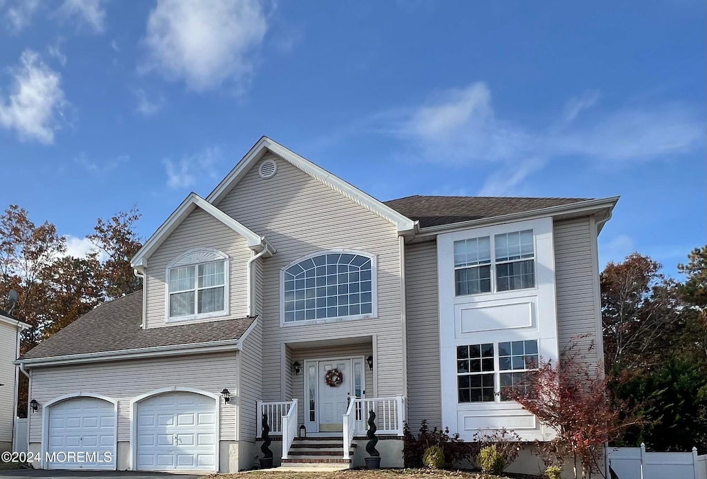 view of front of home featuring a garage