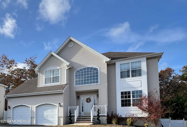 view of front of home featuring a garage