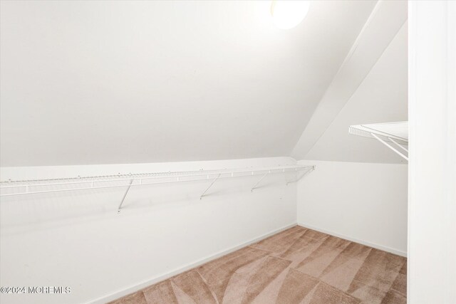 24 Clearwater Dr, Allentown, NJ 08501 - walk in closet featuring light carpet and vaulted ceiling