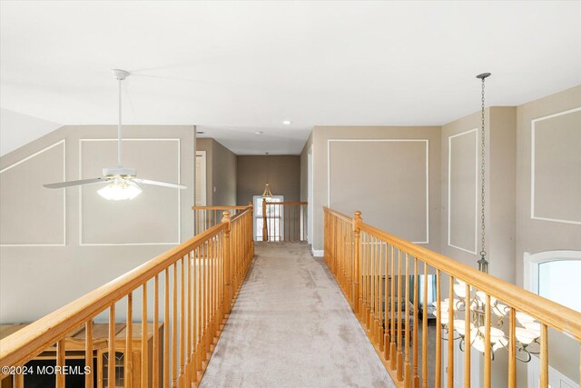 24 Clearwater Dr, Allentown, NJ 08501 - hallway featuring carpet and baseboards