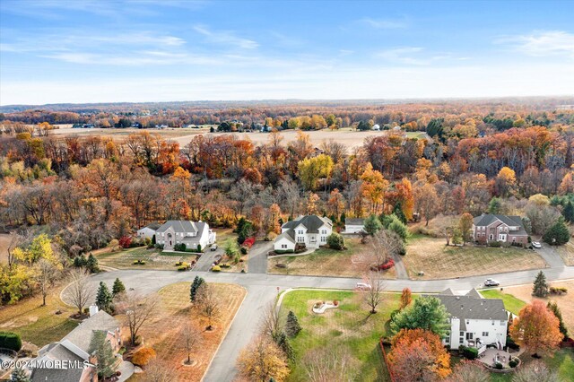 24 Clearwater Dr, Allentown, NJ 08501 - aerial view of property and surrounding area with nearby suburban area and a forest