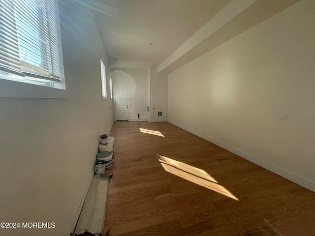 interior space with hardwood / wood-style flooring