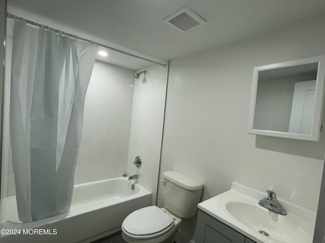 19 Nicholas Blvd, Jackson, NJ 08527 - bathroom with toilet, visible vents, shower / bath combination with curtain, and vanity