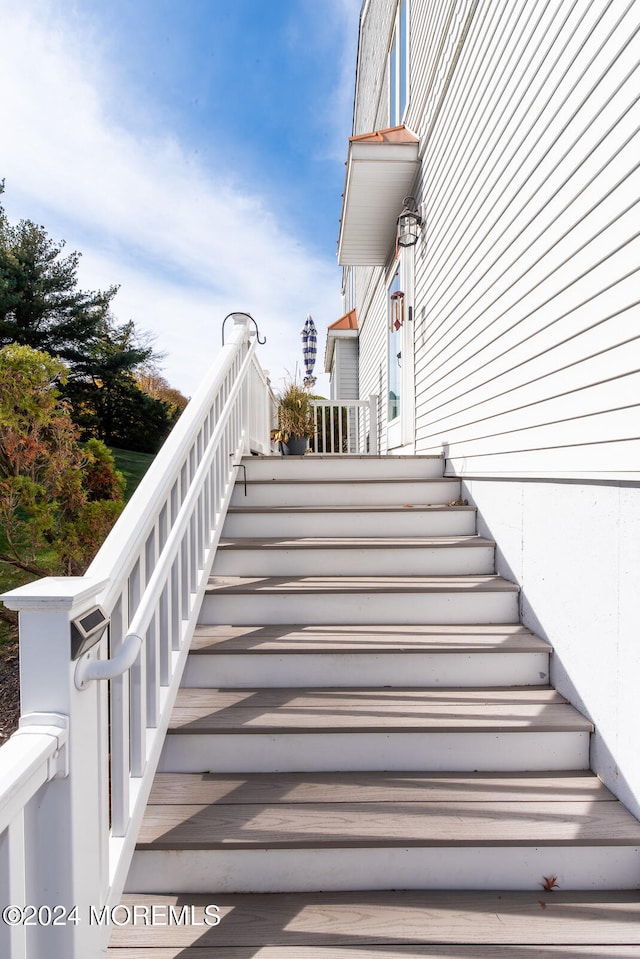 view of stairway