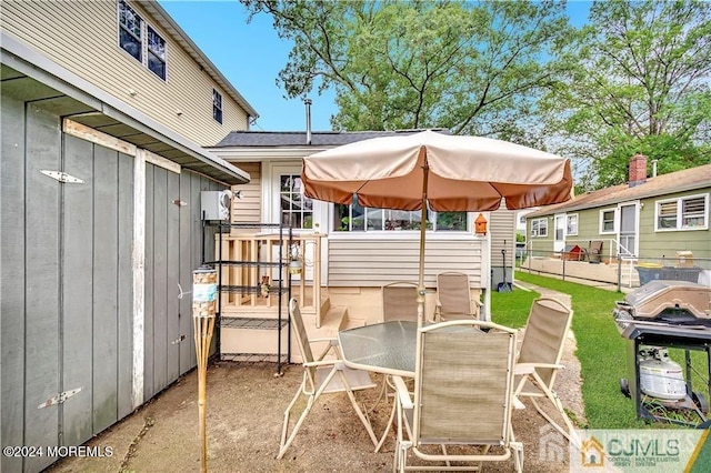 view of patio / terrace featuring grilling area