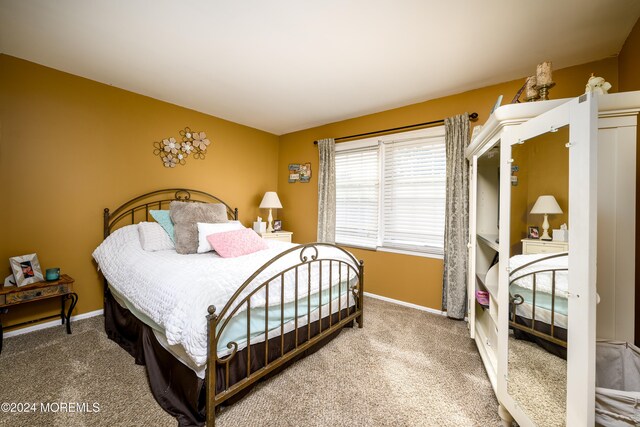 bedroom with carpet floors