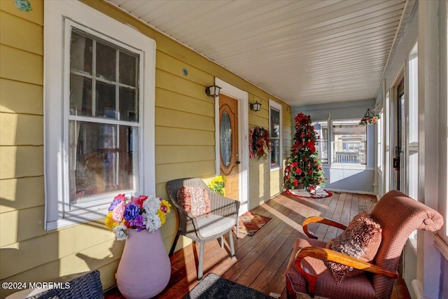 view of sunroom