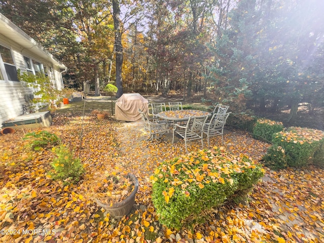 view of patio featuring area for grilling