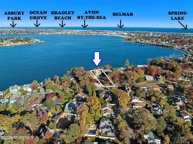 1604 Marconi Rd, Wall, NJ 07719 - aerial perspective of suburban area featuring a nearby body of water