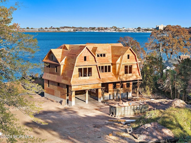 1604 Marconi Rd, Wall, NJ 07719 - property under construction featuring a gambrel roof and a water view