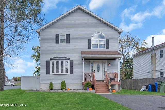 view of property with a front yard