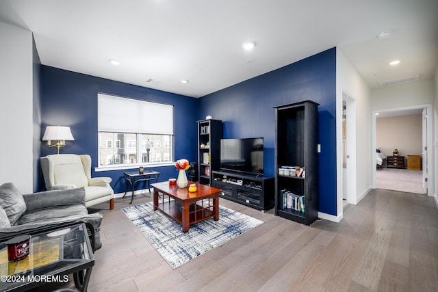 living room featuring hardwood / wood-style floors