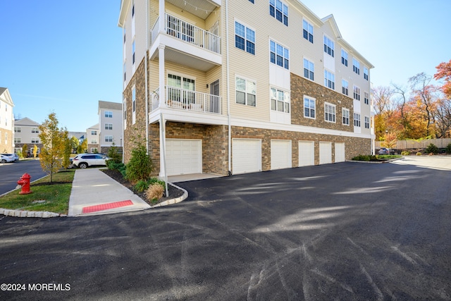 view of property featuring a garage