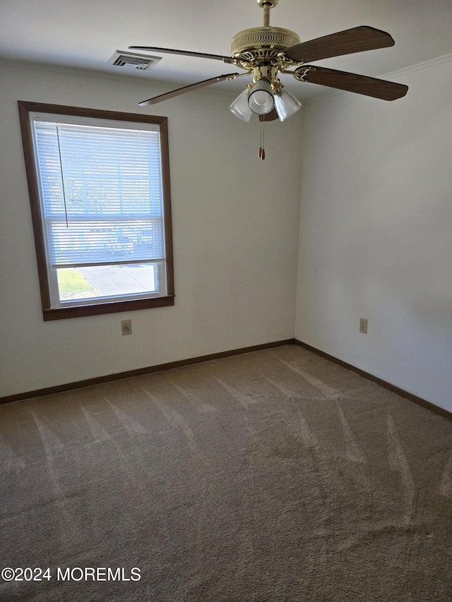 813 Beechmont St, Toms River, NJ 08757 - empty room with a ceiling fan, carpet flooring, and baseboards