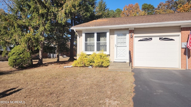 view of front facade featuring a garage