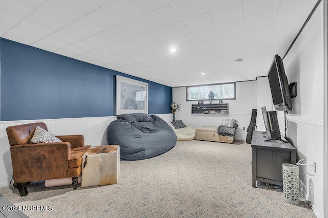 view of carpeted living room