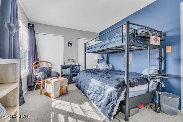 bedroom with carpet flooring