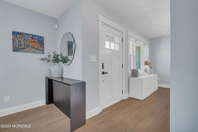 entryway featuring light hardwood / wood-style floors